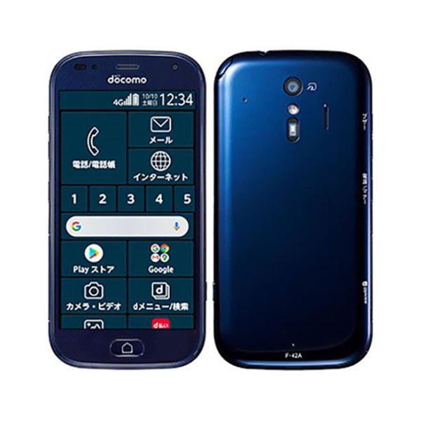 らくらくスマートフォン F-42A[32GB] docomo ネイビー【安心保… : ゲオ