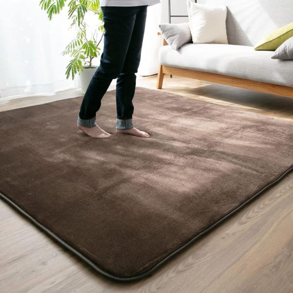 ラグ もっちり 低反発 ウレタン 滑り止め付 200×300 オールシーズン 防ダニ ラグマット 滑り止め付 マット ラグカーペット フランネル 厚手 北欧