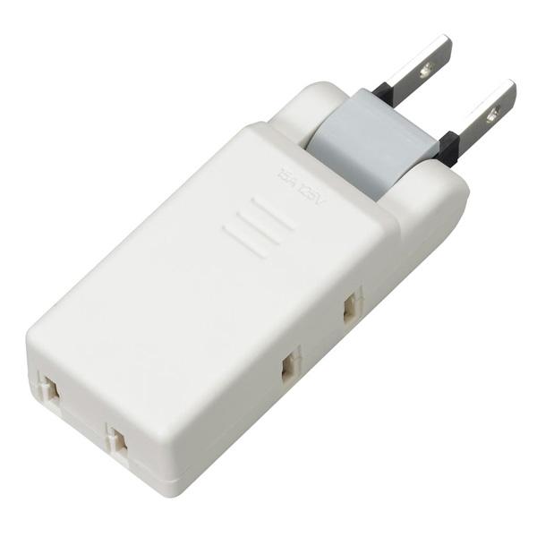すき間コンセント タップ 3個口 〈 コンセントタップ スイングプラグタップ 電源タップ コンパクト すき間 配線 たこ足 タコ足 3ポート 〉FM