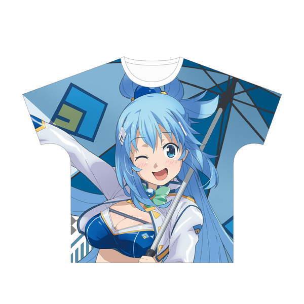 この素晴らしい世界に祝福を 描き下ろしイラスト アクア レースクイーンver フルグラフィックtシャツユニセックス L Getchu Com 通販 Yahoo ショッピング