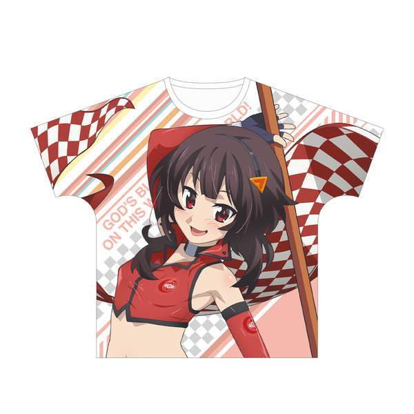 この素晴らしい世界に祝福を 描き下ろしイラスト めぐみん レースクイーンver フルグラフィックtシャツユニセックス Xl Getchu Com 通販 Yahoo ショッピング