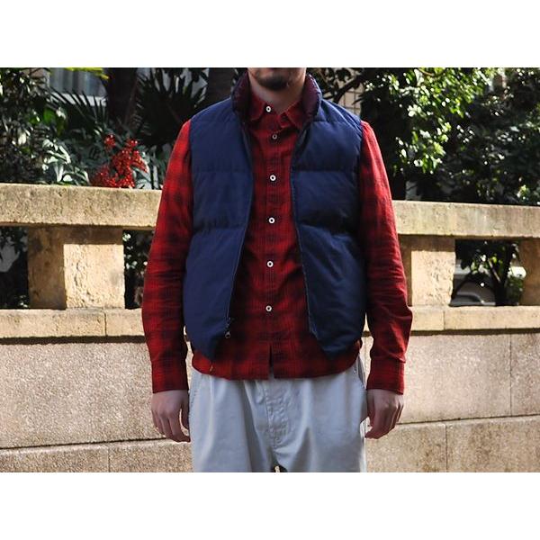 Crescent Down Works NORTH BY NORTH WEST VEST 60/40 CLOTH 【クレセントダウンワークス】  【ノースバイノースウエストベスト】 NAVY / BURGUNDY