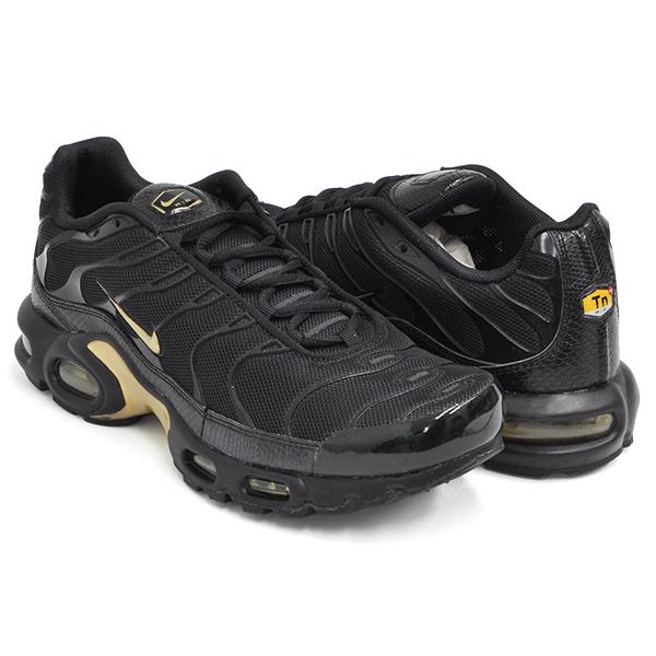 NIKE AIR MAX PLUS BLACK METALLIC GOLD