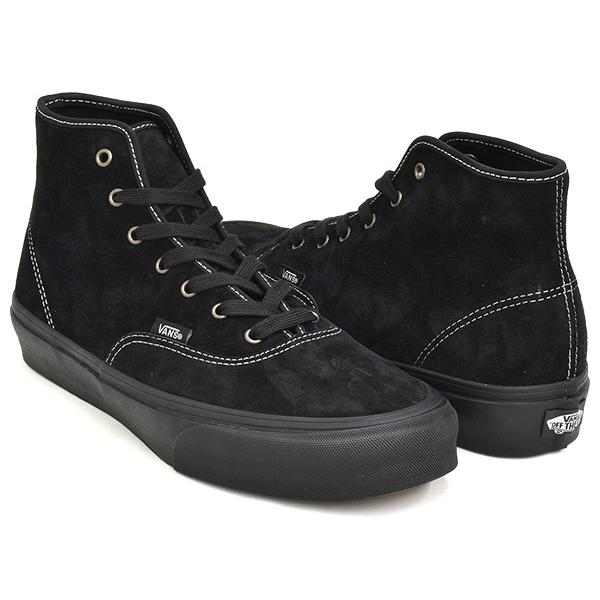 【並行輸入品】 VANS AUTHENTIC HI 2.0 【バンズ オーセンティック ハイ 2】 PIG SUEDE BLACK / BLACK