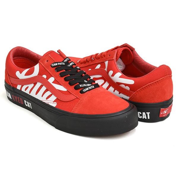VANS VAULT OLD SKOOL VLT LX 【バンズ ボルト オールドスクール エルエックス ラックス パタ】 (PATTA) HIGH  RISK RED / BLK
