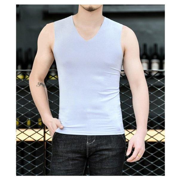 メンズファッション ナチュラ タンクトップ メンズ ノースリーブ 無地 Vネック 冷感 タンク トップス ジム服 フィットネス スポーツ Wg0ixzzmev Boulevardrestaurants Com