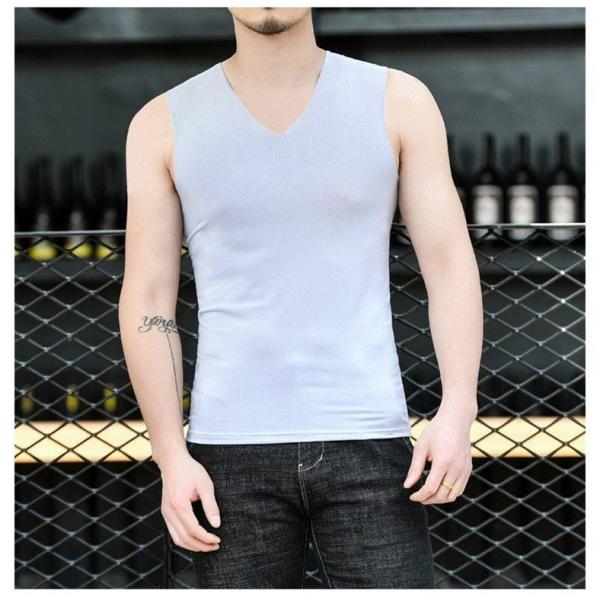 メンズファッション ナチュラ タンクトップ メンズ ノースリーブ 無地 Vネック 冷感 タンク トップス ジム服 フィットネス スポーツ Wg0ixzzmev Boulevardrestaurants Com