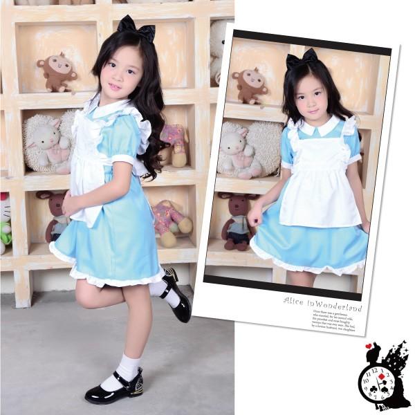コスプレ 衣装 販売実績no 1 子供用 不思議の国のアリス エプロンドレス 水色 コスチューム ワンピース かわいい クリスマス 半袖 キッズ 女の子 仮装