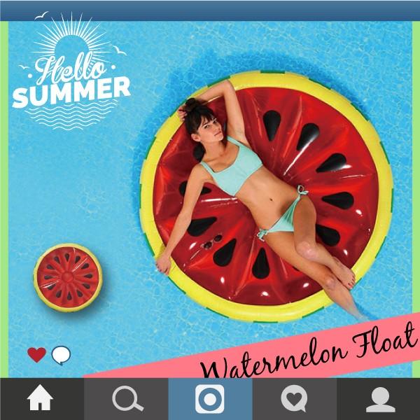 浮き輪 フロート スイカ すいか うきわ かわいい 全長 約140cm 浮き具