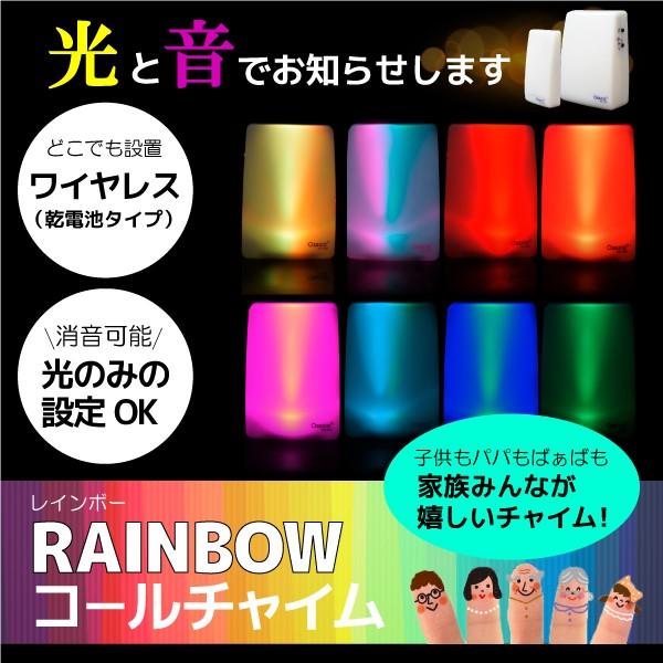ワイヤレス チャイム 電池式 光と音でお知らせ 25音種 簡単設置 呼び鈴 コードレスチャイム 呼び出しベル インターホン 716 Rainbow ジージーバンク ヤフー店 通販 Yahoo ショッピング
