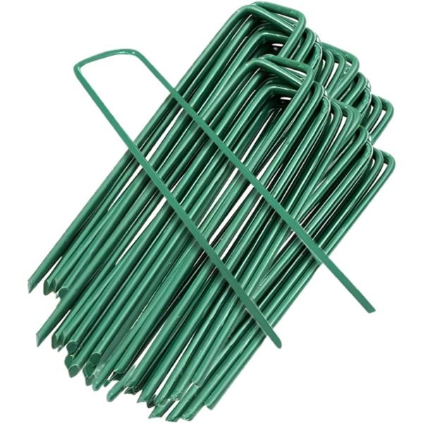 人工芝 ピン おさえピン 人工芝マット ロール用 固定ピン U字ピン 簡単設置 しっかり固定 30本セットサビに強く、芝生に馴染むグリーンカラーで、目立たず景観を損なわないデザイン耐久性に優れたスチール製で、地面にしっかりと刺さり、人工芝を...