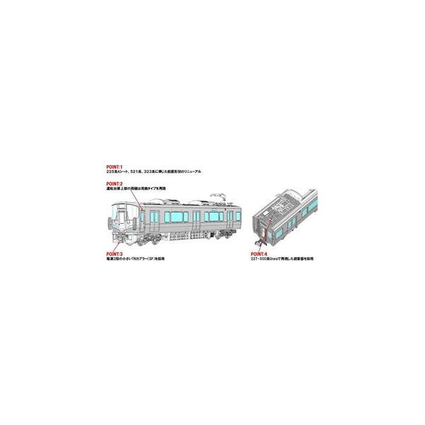 JR 227系近郊電車（Red Wing・3両）増結セット（3両） 97215 Nゲージ
