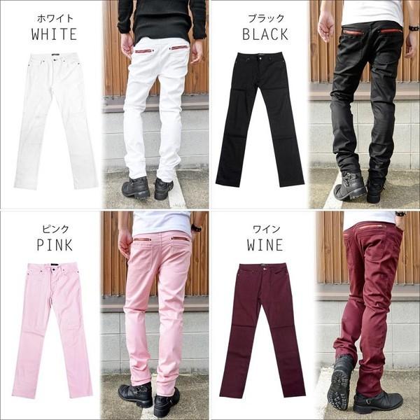 スキニーパンツ スキニー メンズ スリムパンツ レッドステッチ ｚｉｐ ジップ ストレッチ Jb ピンク 在庫処分 Buyee Buyee Japanese Proxy Service Buy From Japan Bot Online