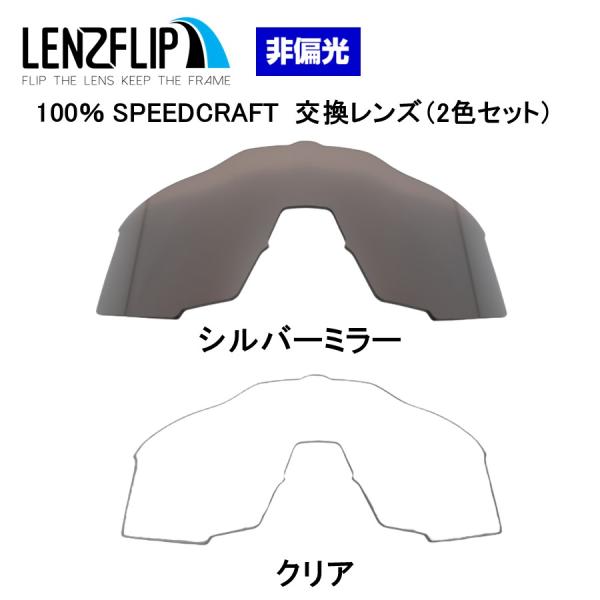 クリアレンズプレゼント中 100% ワンハンドレッド スピードクラフト 交換レンズ  Speedcraft シールド シルバーミラー LenzFlip オリジナル 爆買