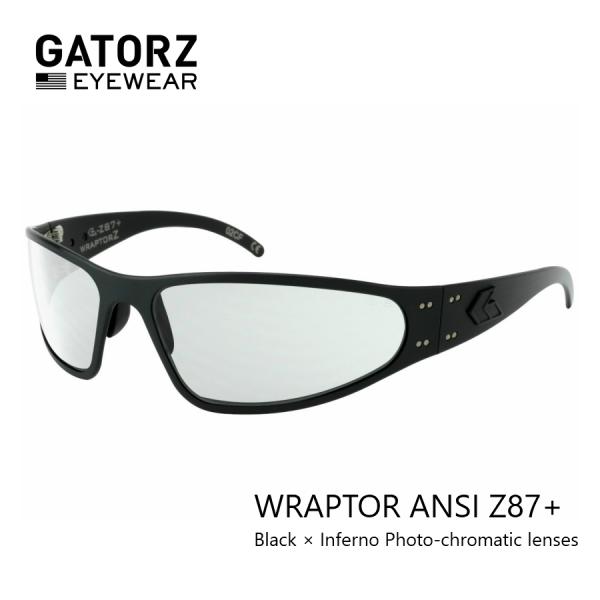 GATORZ WRAPTOR ANSI Z87 TACTICAL BLACK FRAME x INFERNO