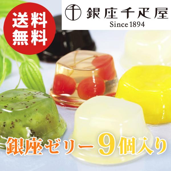 銀座千疋屋 銀座ゼリー 9個入り 送料無料 ギフト 贈答品 誕生日 お祝い 内祝い 父の日 お中元