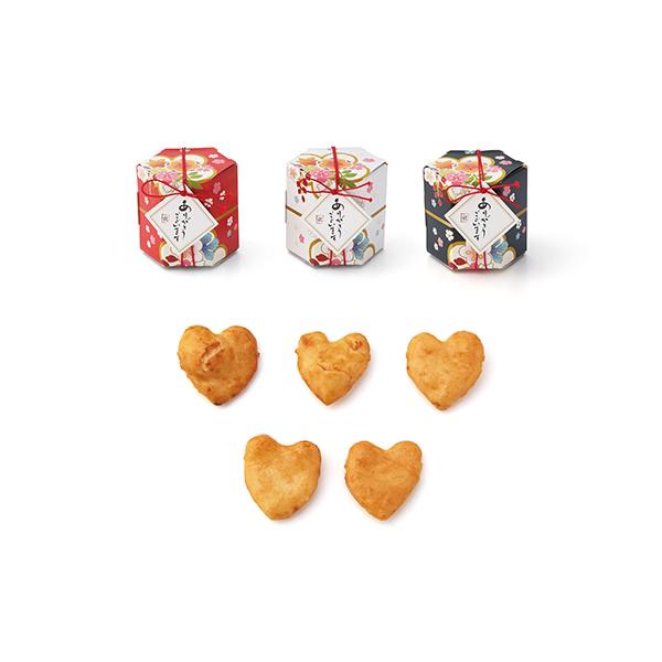 はないちこづつ(ハートせんべい)1個★プチギフト お菓子 和 和風 和婚 結婚式 お礼 景品 粗品 退職 お礼 ありがとう [AI-1828]