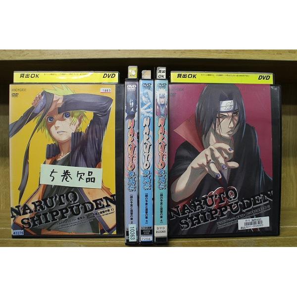 DVD NARUTO ナルト 疾風伝 師の予言と復讐の章 1〜6巻(未完、5巻欠品