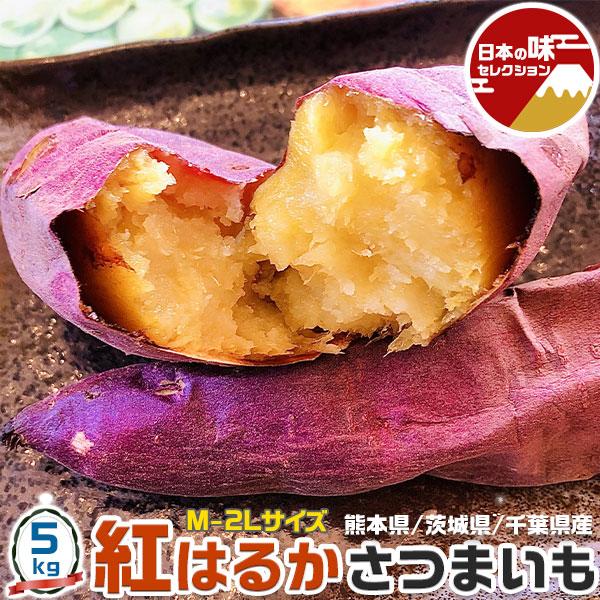 ■商品名：　紅はるか さつまいも 5kg M-2Lサイズ10-47本入 ご家庭用 熊本県/茨城県/千葉県産 甘い さつま芋 生芋 箱買い 野菜 焼き芋にもOK 送料無料■お届けの目安：　3日〜7営業日の順次出荷予定です。(水・日・祝は出荷不...