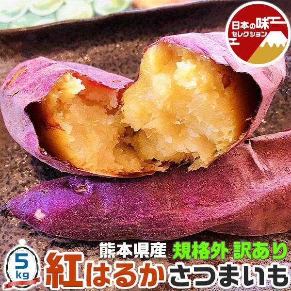 ■商品名：　訳あり　紅はるか さつまいも 5kg 中-大サイズ 10-45本入　傷あり規格外・ご家庭用 熊本県産 甘い さつま芋 生芋 箱買い 野菜 焼き芋にもOK 送料無料■お届けの目安：　3日〜7営業日の順次出荷予定です。(水・日・祝は...