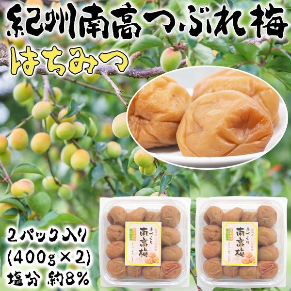 つぶれ梅 はちみつ 400g×2パック 合計800g + 紀州南高梅 練り梅1本 しそ漬 180g セット 和歌山県産 つぶれうめ はちみつ漬け 送料無料 梅干し 訳あり