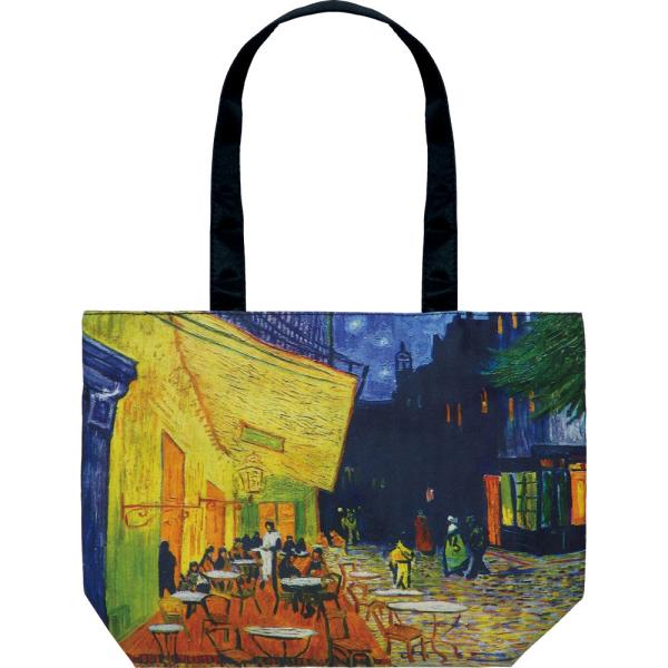 エコバッグ 名画 バッグ (ゴッホ「夜のカフェテラス (Mサイズ)」) AU-01206爆買 ノベルティ 販促 景品 記念品 来店 粗品