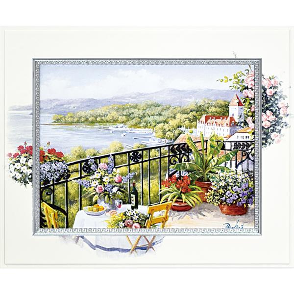 ■お問合せNo：ypw6953277827■商品名：爆買 飛び出す絵画 ビッグアート ピーター モッツ 「ガーデン テラス ビュー（Mサイズ）」 壁掛用 BA-06010■管理用番号:GiftBA-06010■商品情報:【材質】樹脂フレーム...