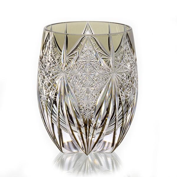 カガミクリスタル 江戸切子 伝統工芸士 根本達也 ロックグラス 昴 BLK