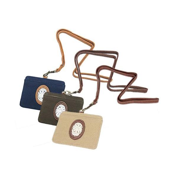 ( LAFIEL ) 帆布×合皮小窓レースシリーズ　IDケース プレゼント 誕生日 贈り物 記念品 こだわり 雑貨
