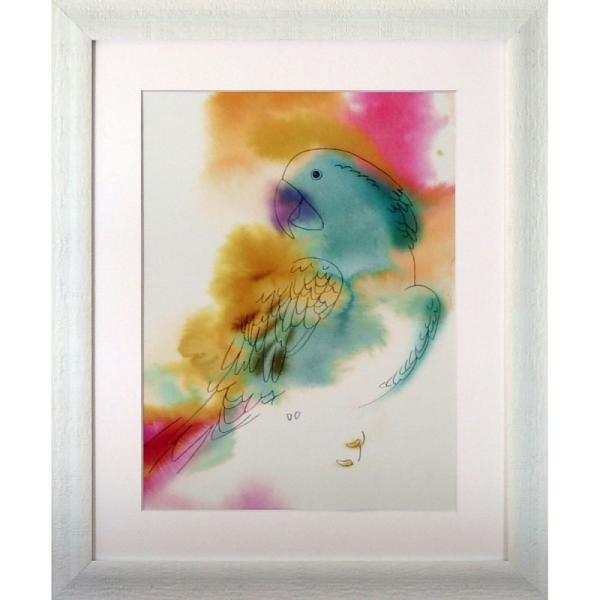 ( �A�[�g�t���[�� ) Kristine Hegre Paradise Parrot-Perch �|�X�^�[ �A�[�g �C���e���A ���蕨