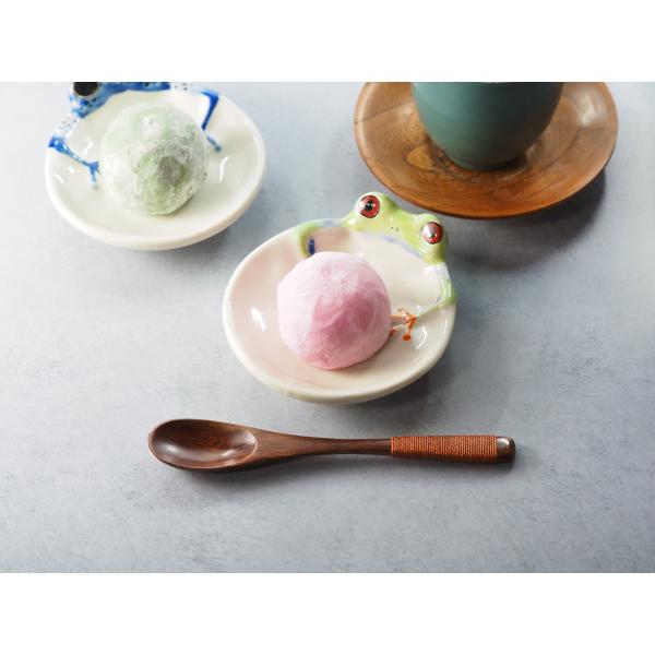 九谷焼 浮き出るカエル皿 手描絵付 3色 変形 立体皿 ヤドクガエル