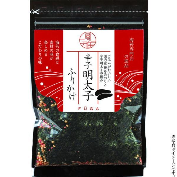 内容／平袋　辛子明太子ふりかけ(40g)箱：無しアレルギー／小麦、乳、えび、大豆、さば、ゼラチン・ごま原材料名／乾のり、澱粉、乳糖、ごま、砂糖、塩、とうがらし、本醸造醤油、たらこ、澱粉加工品、あられ、ぶどう糖、大豆蛋白、魚介エキス、蛋白加水...