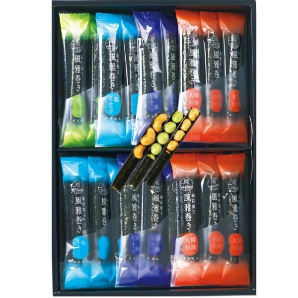 内容／合計21本入醤油大豆　　　　　　3本×2醤油ピーナッツ　　　3本×2わさび大豆　　　　　3本×1塩ピーナッツ　　　　3本×2箱サイズ／32.9×23.0×4.2cm化粧箱入賞味期限／製造日より11か月