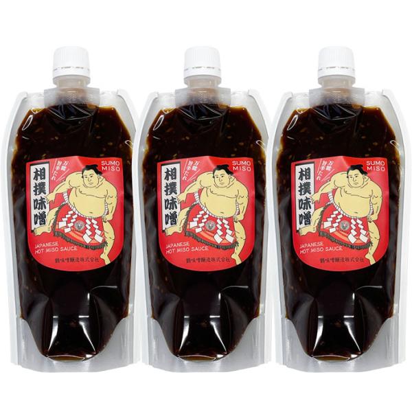 【３本まとめてお届け】鶴味噌　相撲味噌360g（大）スパウトタイプ【のし・包装不可】【送料込価格】