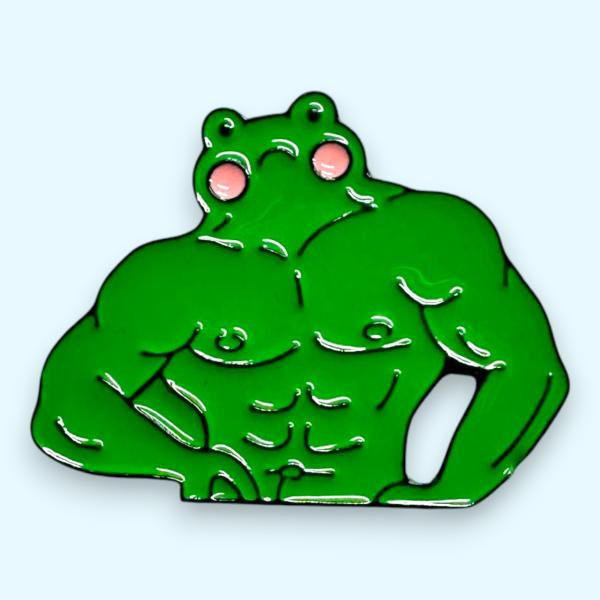 カエル マッチョ ケロ 蛙 ピンバッジ バッジ ポスト投函 : CP Select