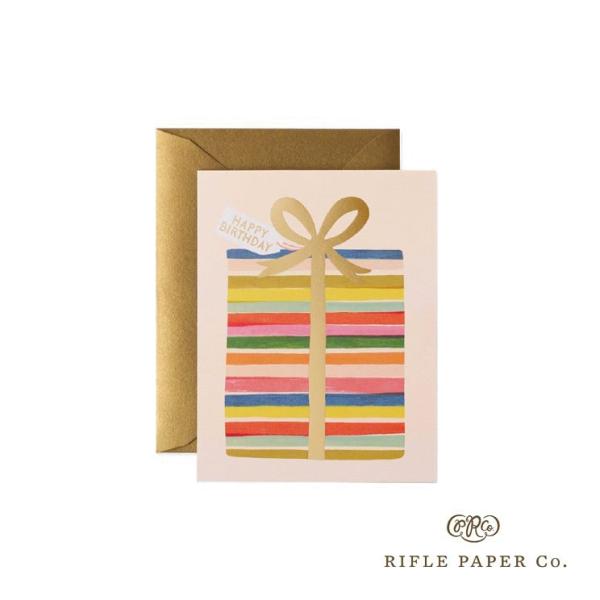 ライフルペーパー カード ストライプバースデープレゼント Rifle Paper Co. イラスト メッセージカード 誕生日