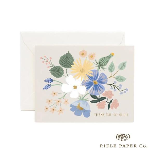 ライフルペーパー カード ブルーガーデンサンキュー Rifle Paper Co. イラスト メッセージカード 結婚式