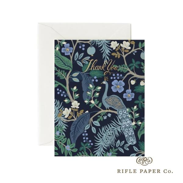 ライフルペーパー カード ピーコックサンキュー Rifle Paper Co. イラスト メッセージカード 結婚式