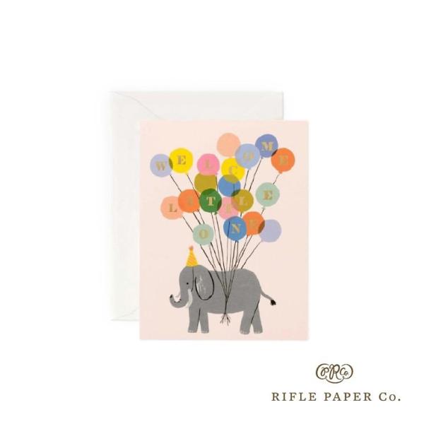 ライフルペーパー カード ベビーエレファント Rifle Paper Co. イラスト メッセージカード 出産祝い