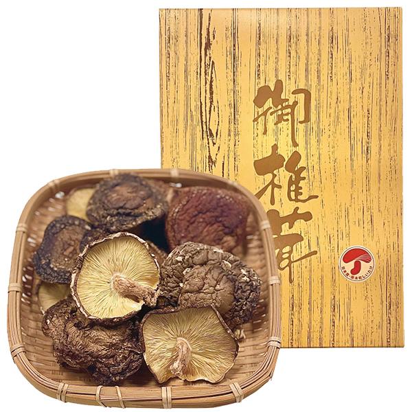 【商品内容】●国産原木乾椎茸　香信５０ｇ●化粧箱入●箱サイズ：19.5×27.5×4.0cm●箱重量：175.0g●宅配温度区分：常温●賞味期限：(製造より)約365日●JAN 4906126000510