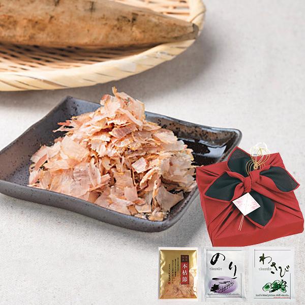 【商品内容】●本枯節かつおパック２ｇ×３、のり茶漬け５ｇ×２、わさび茶漬け５ｇ×２●アレルゲン： 乳 小麦 大豆●原産国：日本●風呂敷包み●商品サイズ：16.5×16.5×10.5cm●重量：139.0g●宅配温度区分：常温●賞味期限：(製...