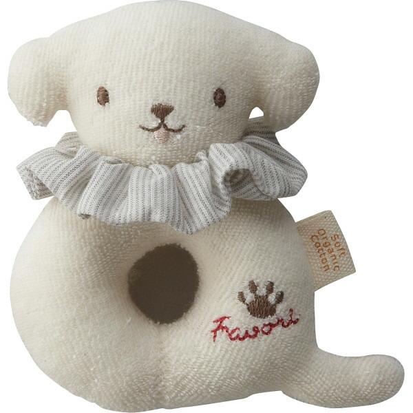 【商品内容】●現品（リングガラガラ）１２×１０×４ｃｍ●（リングガラガラ）表：綿１００％（オーガニックコットン）ストライプ生地：綿１００％（オーガニックコットン）中わた：ポリエステル１００％●セット内容：リングガラガラ×１●対象年齢：お誕生...