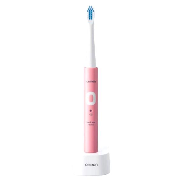 電動歯ブラシ オムロン 音波式電動歯ブラシ ピンク HT-B303-PK 充電式 軽量 スリム ギフト対応不可 (ya)
