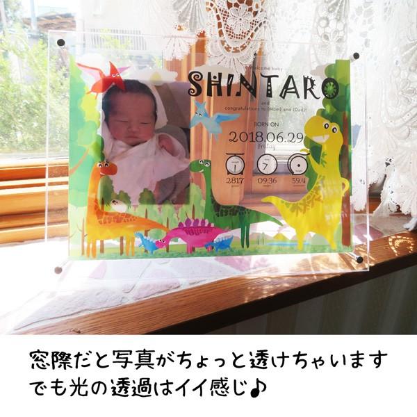 出産祝い 名入れ 出産記念 誕生日 身長 体重 イラスト画 ベビーバース メモリアルフォトフレーム 恐竜 アクリル Gp Baby 07 名入れ プレゼントのgiftmoreplus 通販 Yahoo ショッピング