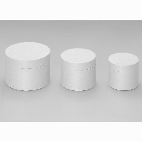 青山リボン ホワイトボックス 3点セット 直径7cm×7cm 直径9cm×7.5cm