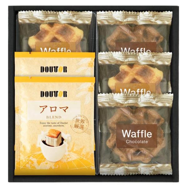 半額 50%OFFドトールコーヒー＆2種類のベルギーワッフルコンボ BWGO-15 詰め合わせ 内祝い お歳暮 残暑見舞いお彼岸 お祝い お供え 粗供養 満中陰志