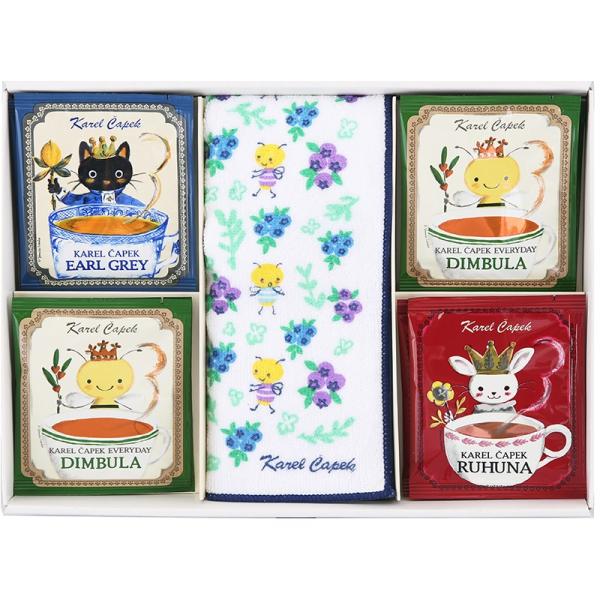 父の日 ギフト プレゼント 花 おすすめ 人気 美品 カレルチャペック紅茶店 バウムクーヘン 紅茶 プリン ケーキ ティースイーツチェスト3段