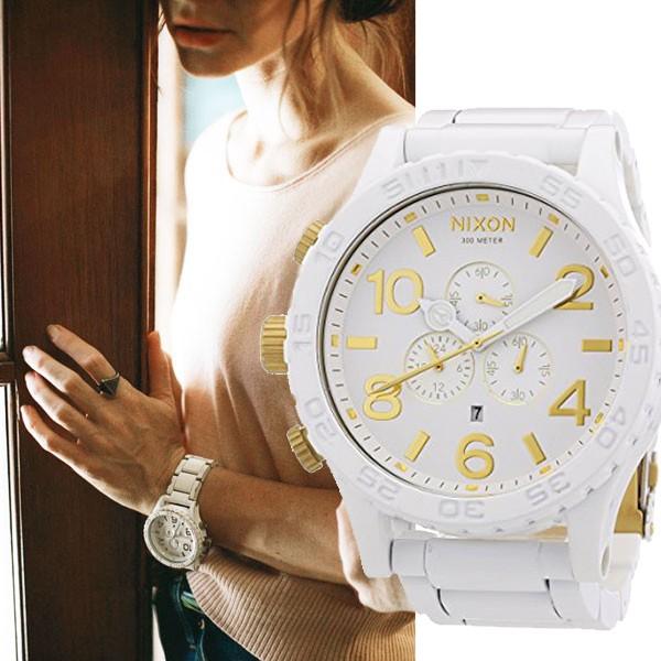 Nixon ニクソン The 51 30 Chrono ゴールド ホワイト メンズ ユニセックス 腕時計 クロノ A A Gifttime 通販 Yahoo ショッピング