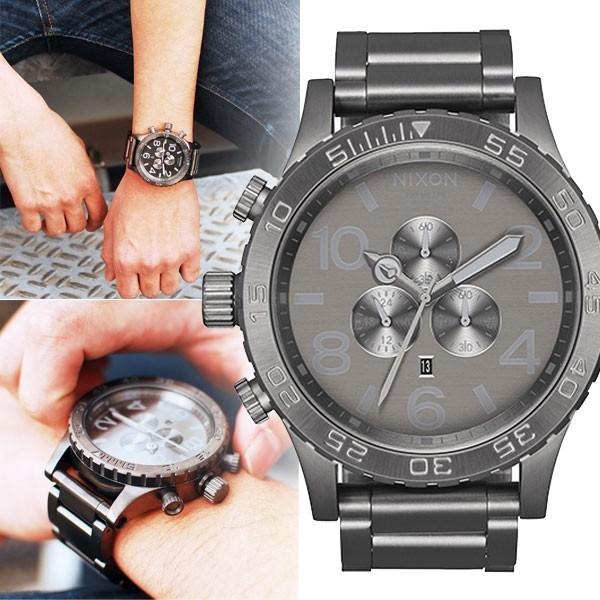 NIXON/ニクソン THE 51-30 CHRONO クロノ ガンメタル グレー 時計 
