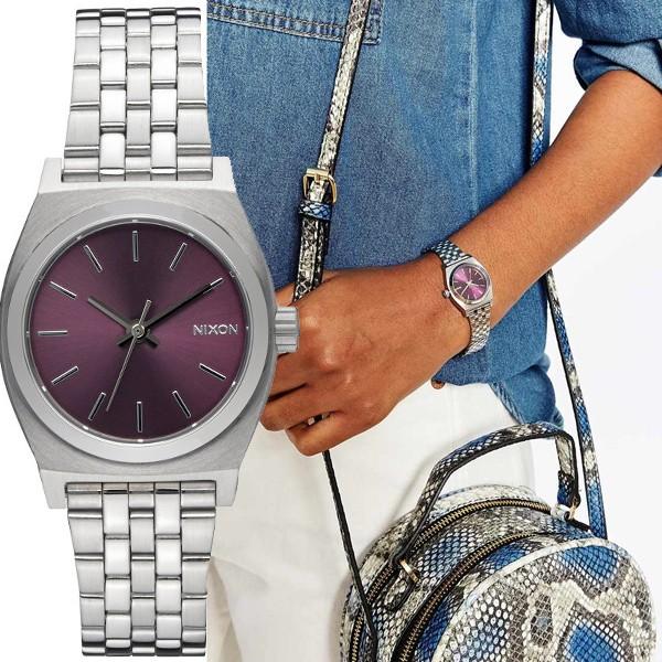 Nixon ニクソン A The Small Time Teller Silver Purple Analog A399 2157 ニクソン スモールテラー シルバー パープル アナログ レディース 腕時計 A Gifttime 通販 Yahoo ショッピング